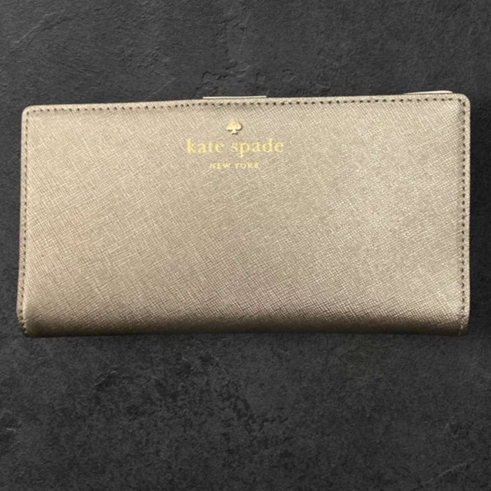 Kate Spade Madison Large Slim Wallet Silver